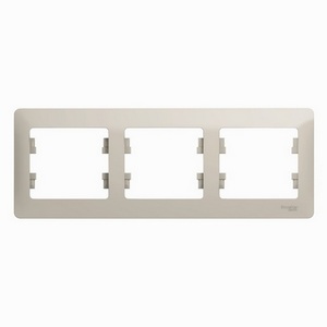 Изображение товара Рамка на 3 поста (молочный) Systeme Electric Glossa GSL000903