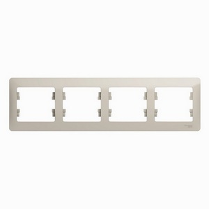 Изображение товара Рамка на 4 поста (молочный) Systeme Electric Glossa GSL000904