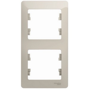 Изображение товара Рамка на 2 поста (молочный) Systeme Electric Glossa GSL000906