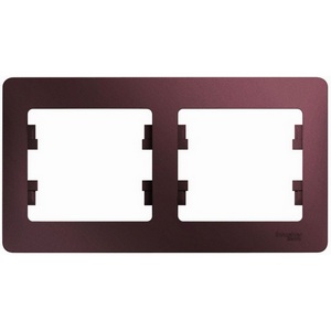 Изображение товара Рамка на 2 поста (баклажановый) Systeme Electric Glossa GSL001102