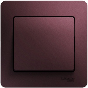Изображение товара Выключатель встраиваемый одноклавишный (баклажановый) Systeme Electric Glossa GSL001112
