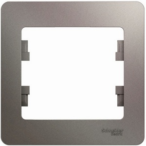 Изображение товара Рамка на 1 пост (платина) Systeme Electric Glossa GSL001201