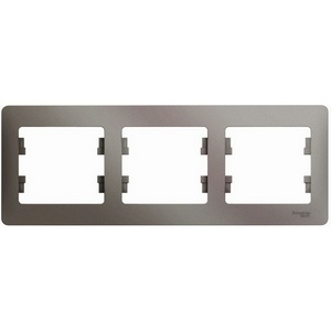 Изображение товара Рамка на 3 поста (платина) Systeme Electric Glossa GSL001203