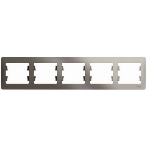 Изображение товара Рамка на 5 постов (платина) Systeme Electric Glossa GSL001205