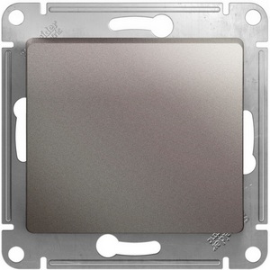 Изображение товара Выключатель встраиваемый одноклавишный (платина) Systeme Electric Glossa GSL001211