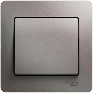 Изображение товара Выключатель встраиваемый одноклавишный (платина) Systeme Electric Glossa GSL001212