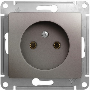 Изображение товара Розетка встраиваемая без заземления (платина) Systeme Electric Glossa GSL001241