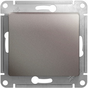 Изображение товара Выключатель встраиваемый одноклавишный с подсветкой (платина) Systeme Electric Glossa GSL001261