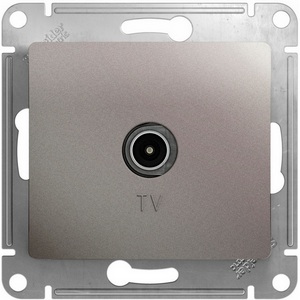 Изображение товара ТВ-розетка встраиваемая оконечная (платина) Systeme Electric Glossa GSL001293