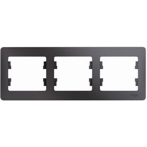 Изображение товара Рамка на 3 поста (графит) Systeme Electric Glossa GSL001303