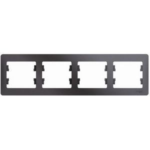 Изображение товара Рамка на 4 поста (графит) Systeme Electric Glossa GSL001304