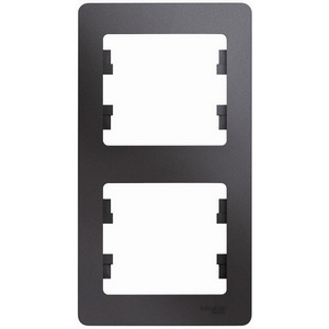 Изображение товара Рамка на 2 поста (графит) Systeme Electric Glossa GSL001306