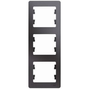 Изображение товара Рамка на 3 поста (графит) Systeme Electric Glossa GSL001307