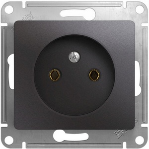 Изображение товара Розетка встраиваемая без заземления (графит) Systeme Electric Glossa GSL001341