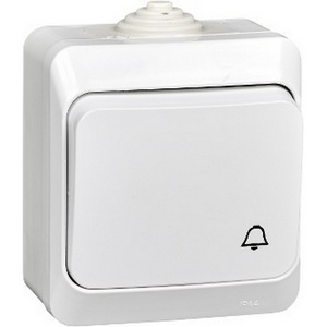 Изображение товара Выключатель накладной одноклавишный (белый) IP44 Systeme Electric Etude KA10-041B