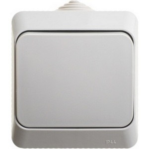 Изображение товара Выключатель накладной одноклавишный (серый) IP44 Systeme Electric Etude KA10-041C