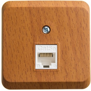 Изображение товара Розетка накладная Ethernet RJ-45 (бук) Systeme Electric Etude KOMA-001T