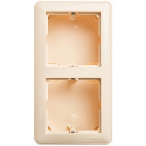 Изображение товара Коробка наружного монтажа подъемная с рамкой на 2 поста (слоновая кость) Systeme Electric W59 KP-252-28