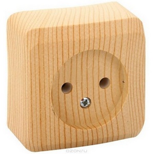 Изображение товара Розетка накладная без заземления (сосна) Systeme Electric Этюд PA16-001D