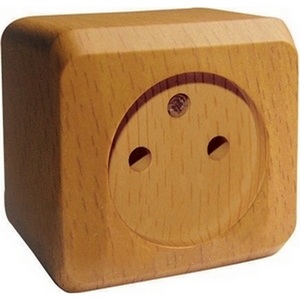 Изображение товара Розетка накладная без заземления (бук) Systeme Electric Этюд PA16-001T