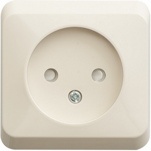 Изображение товара Розетка накладная без заземления со шторками (кремовый) Systeme Electric Этюд PA16-002K