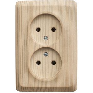 Изображение товара Розетка накладная двойная без заземления (сосна) Systeme Electric Etude PA16-105D