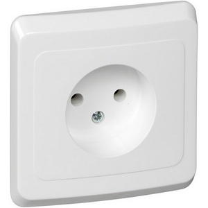 Изображение товара Розетка встраиваемая без заземления (белый) Systeme Electric Этюд PC16-001B