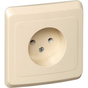 Изображение товара Розетка встраиваемая без заземления (кремовый) Systeme Electric Этюд PC16-001K