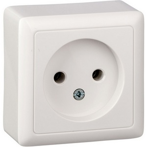 Изображение товара Розетка накладная без заземления (белый) Systeme Electric HIT RA10-131-B