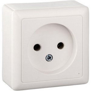 Изображение товара Розетка накладная без заземления (белый) Systeme Electric HIT RA10-131I-B