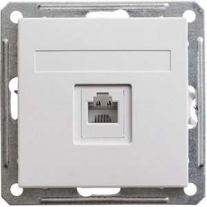 Изображение товара Телефонная розетка встраиваемая RJ-11 (белый) Systeme Electric RSI-152T-1-86