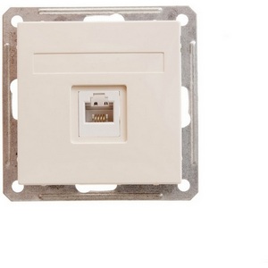Изображение товара Телефонная розетка встраиваемая RJ-11 (слоновая кость) Systeme Electric W59 RSI-152T-2-86