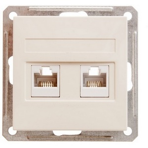 Изображение товара Розетка встраиваемая двойная Ethernet RJ-45 (слоновая кость) Systeme Electric W59 RSI-251KK5E-2-86