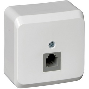 Изображение товара Телефонная розетка накладная RJ-11 (белый) Systeme Electric Этюд TELA-001B