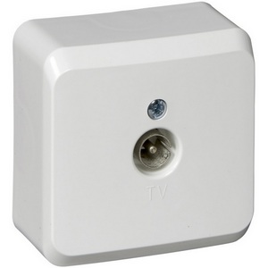 Изображение товара ТВ-розетка накладная оконечная (белый) Systeme Electric Etude TVA-002b