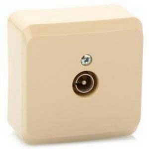 Изображение товара ТВ-розетка накладная оконечная (кремовый) Systeme Electric Etude TVA-002k