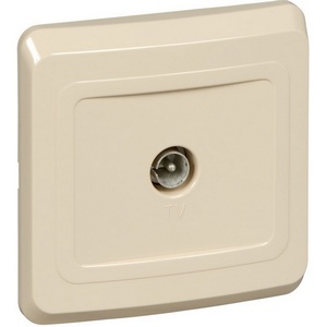 Изображение товара ТВ-розетка встраиваемая оконечная (кремовый) Systeme Electric Etude TVC-002k