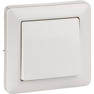 Изображение товара Выключатель встраиваемый одноклавишный (белый) Systeme Electric VS16-133-B