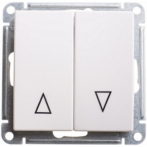 Изображение товара Выключатель встраиваемый жалюзи двухклавишный (белый) Systeme Electric W59 VS410-253-1-86