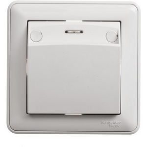 Изображение товара Карточный выключатель одноклавишный с подсветкой встраиваемый (белый) Systeme Electric W59 VS616-051-18