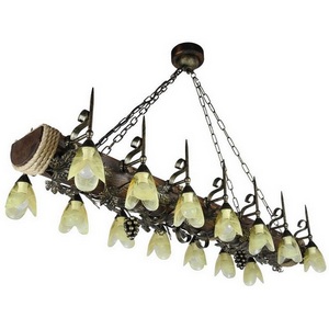 Изображение товара Подвесная люстра Тарьсма Лоза-14П янтарь LZ14PLPTRH140TK с цветами
