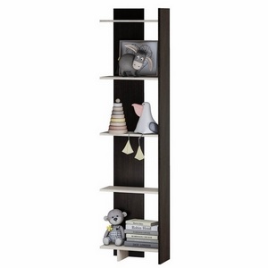 Изображение товара Стеллаж для книг деревянный с 5 полками БТС открытый Бейсик 2, венге/лоредо