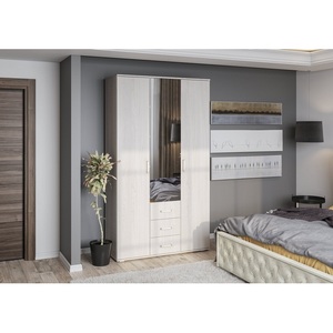 Изображение товара Шкаф БТС трехдверный для одежды Белла, ясень белый