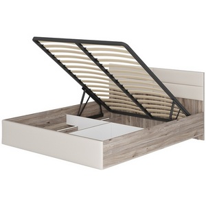 Изображение товара Кровать с металлическим основанием с реечным дном БТС с подъёмным механизмом Урбан КР-18 160х200, Дуб смоки, Кашемир