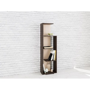 Изображение товара Стеллаж деревянный напольный высотой 150 см ТЭКС Ромео-6, венге/дуб молочный