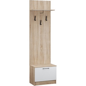 Изображение товара Тумба ТЭКС с вешалкой Денвер, Дуб Сонома, Белый
