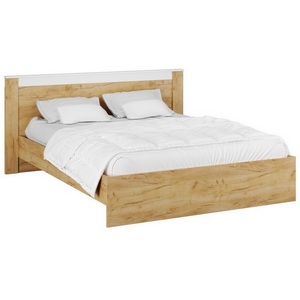 Изображение товара Кровать 140х200 см ТЭКС с настилом ЛДСП Адель , белый/дуб крафт