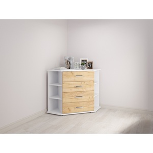 Изображение товара Комод ТЭКС угловой Катрин 7, дуб крафт золотой/белый