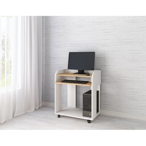 Изображение товара Стол компьютерный ТЭКС Грета-10, белый/дуб крафт