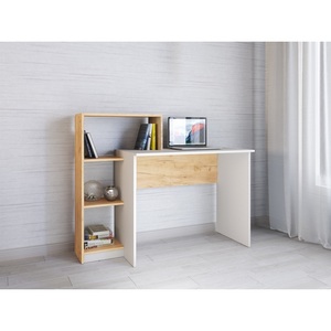 Изображение товара Стол компьютерный ТЭКС Квартет-2 , белый/дуб крафт